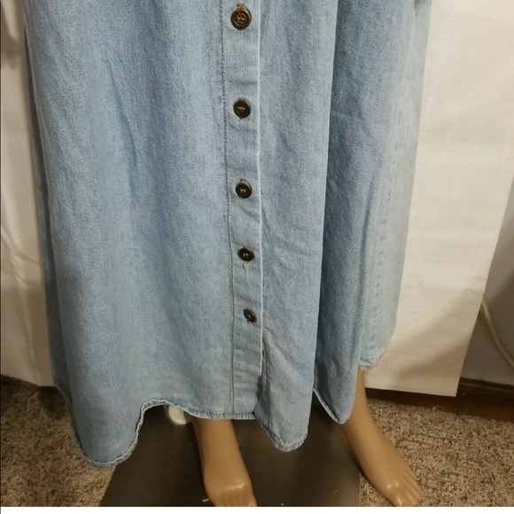 Vintage denim floral dress - Picture 3 of 4